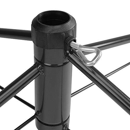 Folding Black Metal Christmas Tree Stand for 6.5' - 7.5' Artificial Trees