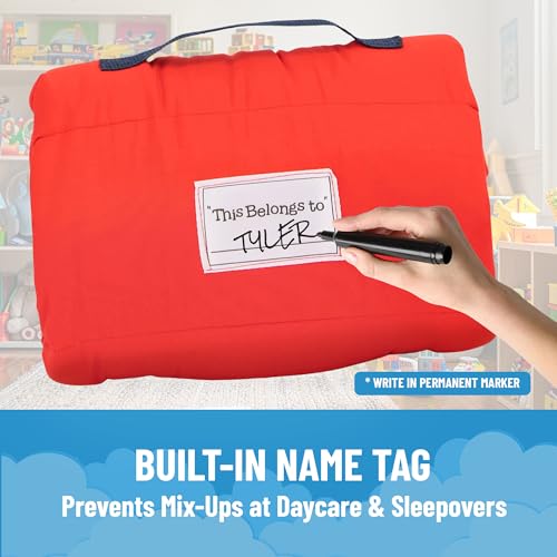Kids Nap Mat with Pillow and Blanket Soft Microfiber Sleeping Bag for Toddlers