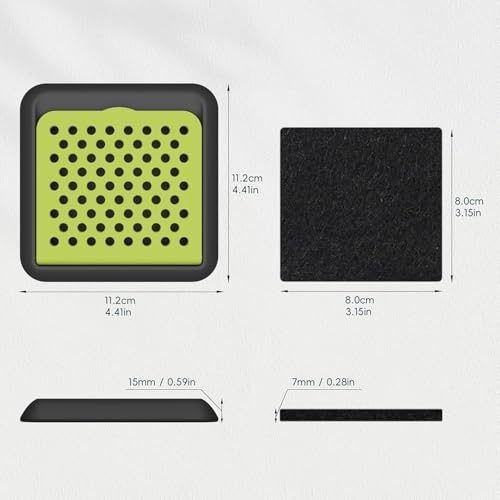 Activated Charcoal Odor Filter Kit with Case for Trash Cans 2-Pack