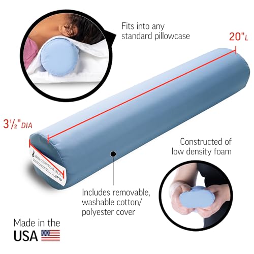 Cervical Roll Neck Support Pillow - 20" for Pain Relief & Comfort