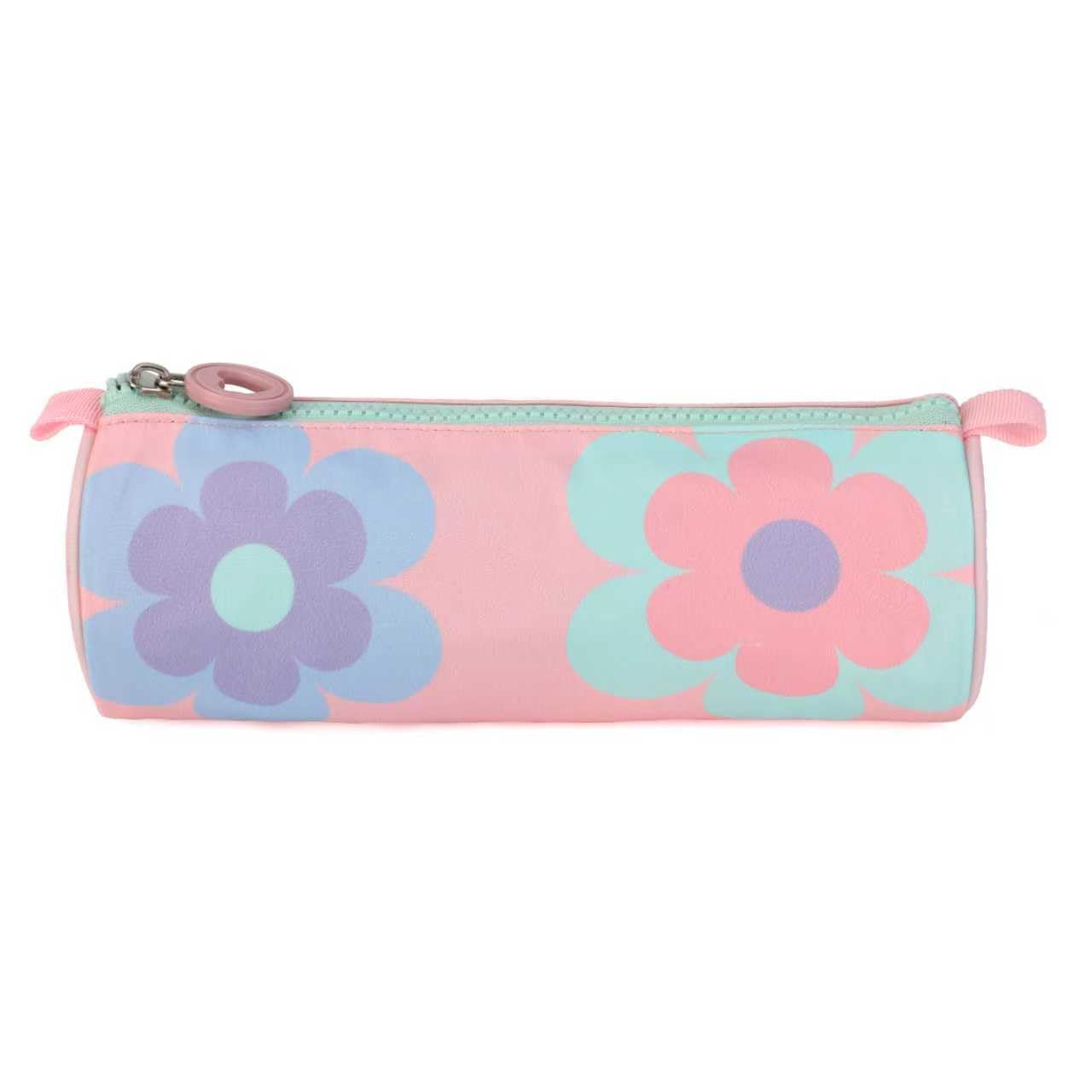 kingdisen School Backpack for Teen Girls, 3Pcs Pink Flower Bookbag Set for Middle School Girls Travel Laptop Backpack Mochila Infantil (Pink Flower)