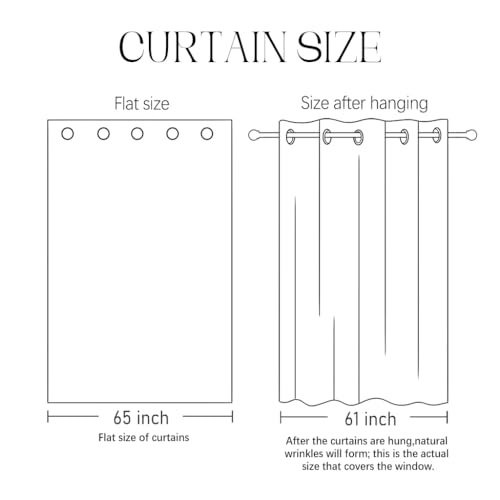 Vintage Linen Semi-Blackout Curtains - 2 Panels, 65"x79"