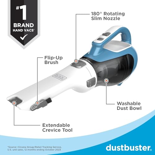 Black+Decker Dustbuster AdvancedClean Cordless Handheld Vacuum for Home and Car