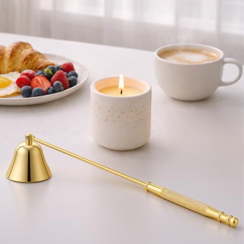 Gold Stainless Steel Candle Snuffer with Long Handle