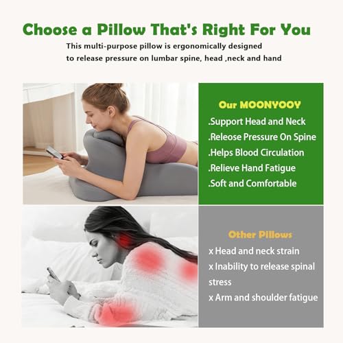 Ergonomic Foam Wedge Pillow with 27° Angled Support for Neck and Waist
