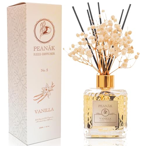 Vanilla Coconut Reed Diffuser Set - 200ml Aroma Diffuser with Fiber Sticks