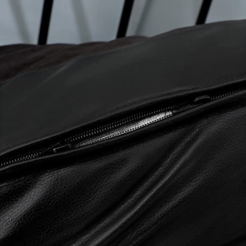 Waterproof Faux Leather Full Size Futon Cover with Zippers
