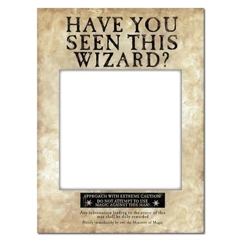 Wizard Wanted Poster Photo Prop 27" x 20" - Durable Cardstock for Parties