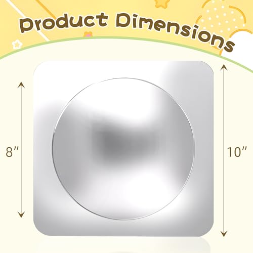 10-Inch Shatterproof Acrylic Wall Mirror for Nursery and Playroom, 4-Pack