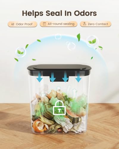 5 Gallon Automatic Touchless Trash Can with Motion Sensor Slim Black