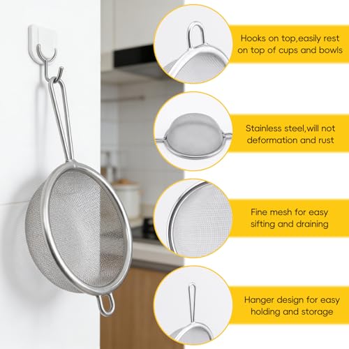 Universal Fine Mesh Juice Strainer - 3-Piece Stainless Steel Filter Set