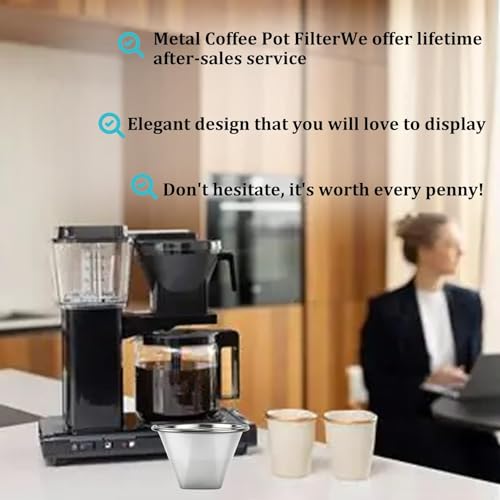 #4 Coffee Filter, Coffee Filter Compatible with Technivorm Moccamaster KBGV and KBT Coffee Machines, Reusable Metal Filters.