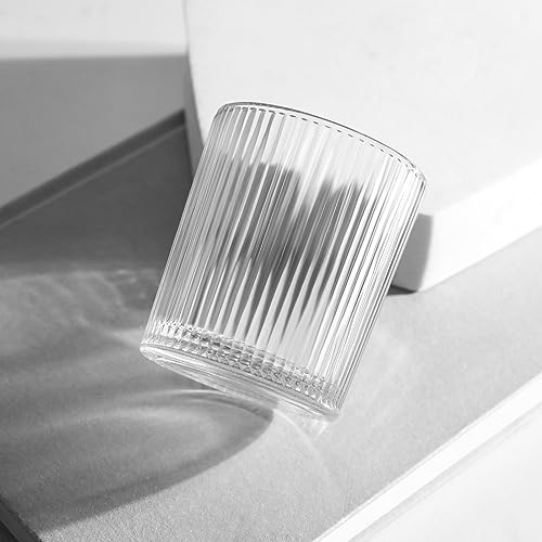 24 Pack Clear Ribbed Votive Candle Holders - 2x2.5 Inch Glass for Weddings & Events