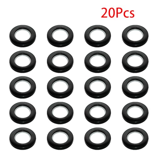 20-Pack Black Curtain Grommets, 40mm Inner Diameter Silencing Eyelet Rings