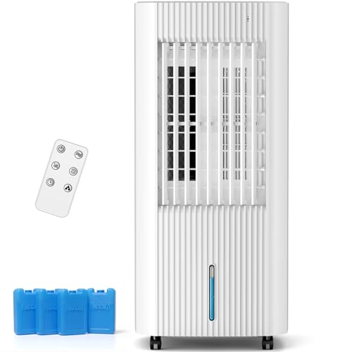 Portable Evaporative Air Cooler 1.5Gal Tank 140° Oscillation Off-White