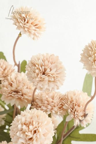 Faux Silk Mini Chrysanthemum Stems, 5-Pack for DIY Wedding & Home Decor