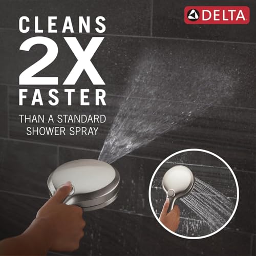 2-in-1 Dual Shower Head with Handheld Spray, Brushed Nickel, 6-Setting