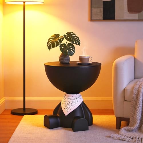 Cartoon Accent Table with Hidden Storage and Removable Bandana