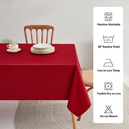 Romanstile Red 54x78 in Rectangle Tablecloth Waterproof & Wrinkle-Resistant