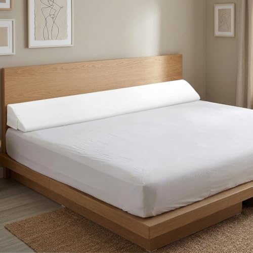Bed Wedge Pillow for Headboard Gap - Fills 0-6" Space, Removable Cover