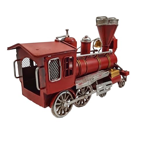 10-Inch Metal Classic Locomotive Model Train Christmas Table Decor
