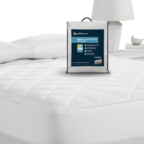 Cotton Mattress Pad Queen Size | Breathable, Moisture-Wicking Cover