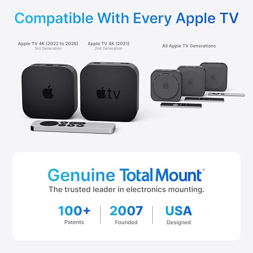 Universal Streaming Media Player Wall Mount with Heat Management