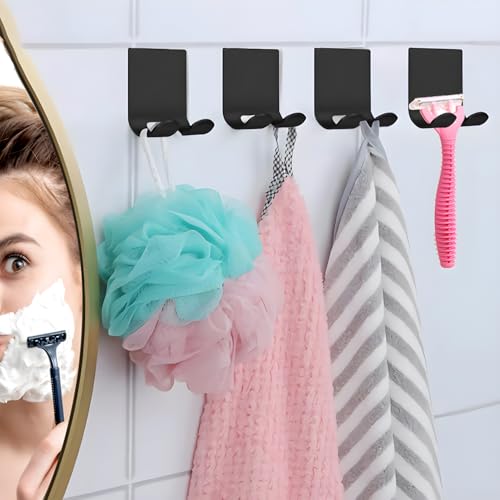 Heavy Duty Self-Adhesive Razor Holder Hooks - 2 Pack