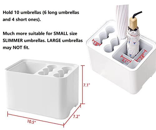 Slim Umbrella Stand with Drip Tray - Compact Entryway Organizer