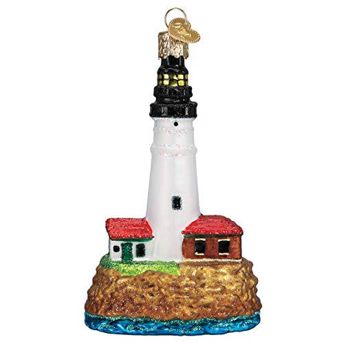 Old World Christmas Portland Head Lighthouse Glass Ornament - Handcrafted Holiday Decor