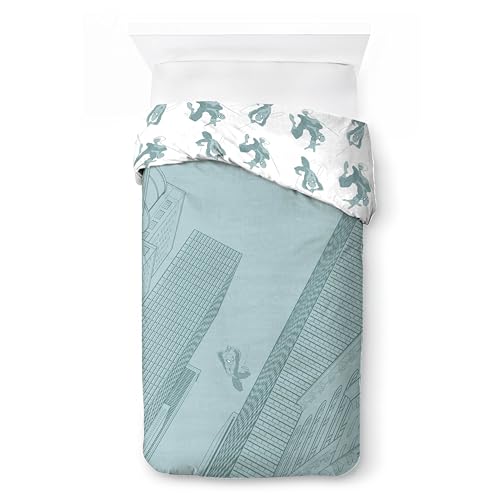 Jay Franco Spiderman Kids Duvet Cover Set with Sham - Twin Green Bedding