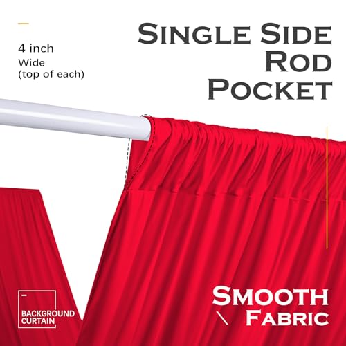 Party Village 4-Pack Red Ceiling Drapes 5ft x 30ft for Weddings & Parties