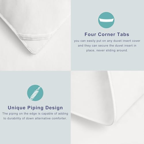 ACCURATEX Queen Duvet Insert - 100% Cotton Down Alternative Comforter