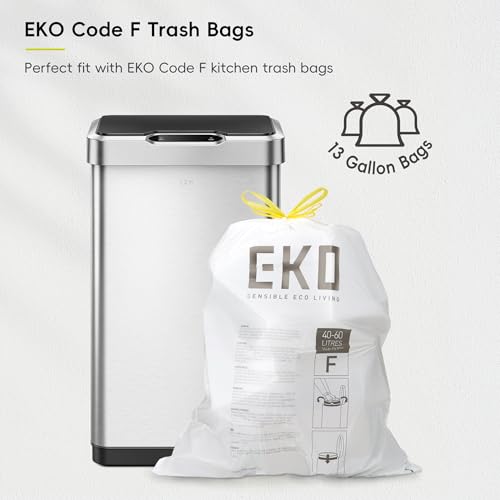 EKO Mirage-T 50L Touchless Motion Sensor Trash Can - Stainless Steel