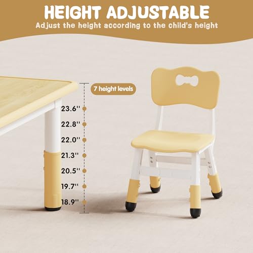 Adjustable Toddler Table and Chair Set - 31.5" x 23.6" Kids Activity Desk