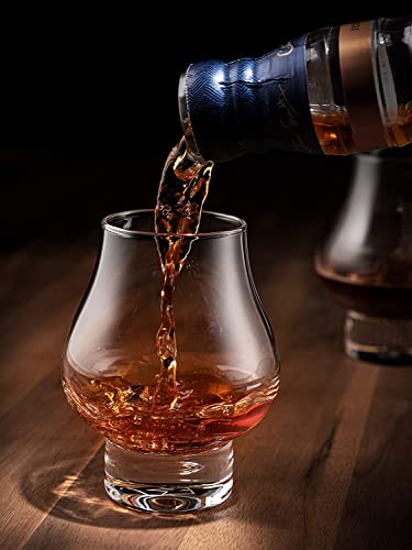 LUXBE 4-Pack Crystal Whiskey & Brandy Glasses - 7.1oz Tasting Glasses Set