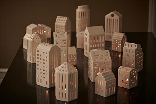 Kähler Urbania Town House Tealight Holder, White 4.9in, 12.5cm (Variation: White)