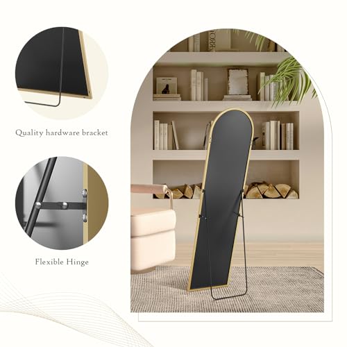 Arched Full Length Mirror 16"x59" - Floor Standing & Wall Mounted Body Mirror