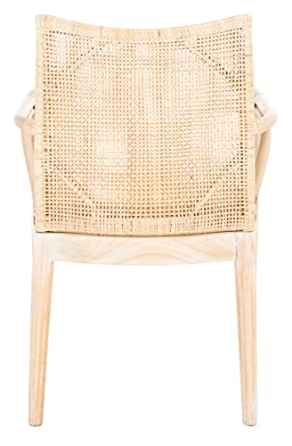 Safavieh Gianni Natural & White Washed Accent Chair, 19.8" Seat, Transitional Style