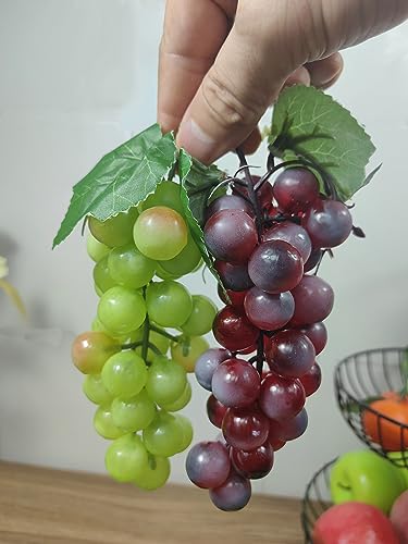 12 Bunches Artificial Grapes - Realistic Simulation Fruit for Decor