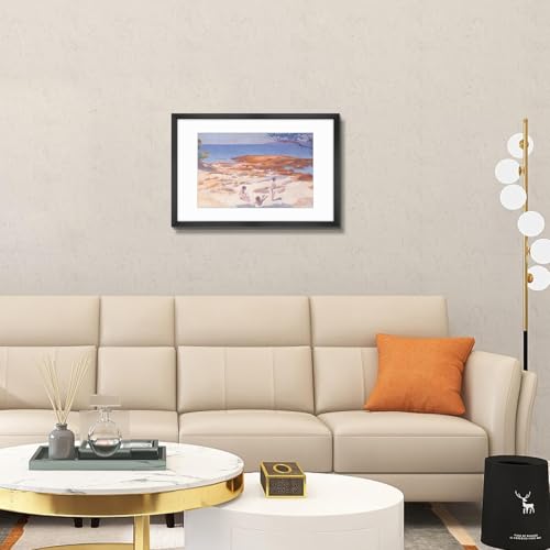 Frametory 16x24 Black Picture Frame with Mat for 12x18 Photos - Pack of 1