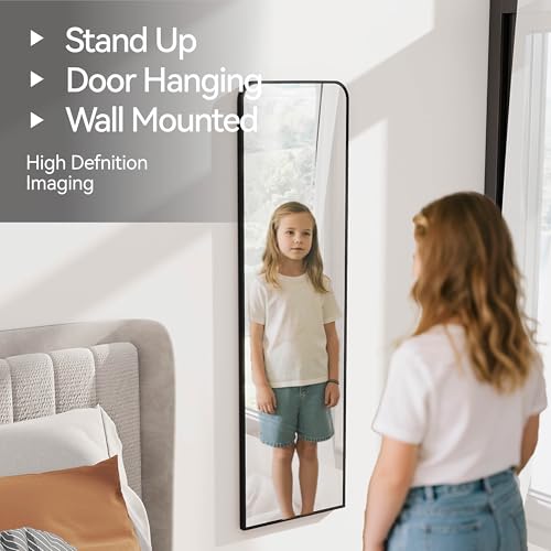 47x14-Inch Full Length Mirror, Over-the-Door or Wall-Mounted Dressing Mirror