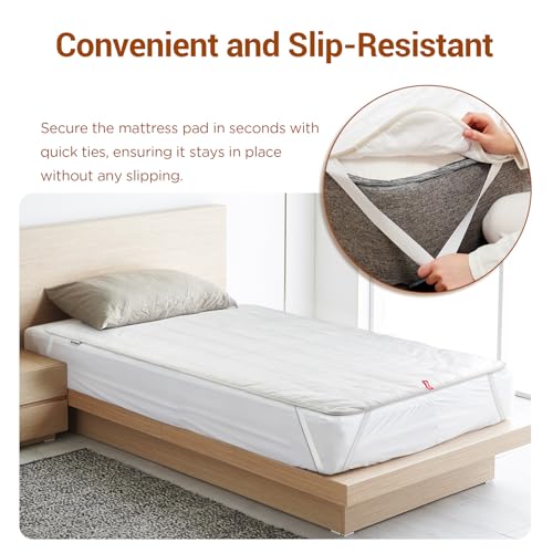Heated Mattress Pad Twin Size with Foot Temperature Control