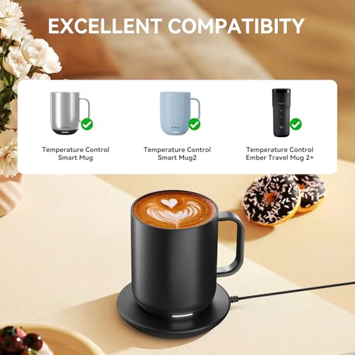 FEFAIA Charging Coaster for Temperature Control Smart Mug & Travel Mug – Wireless Power Dock Base