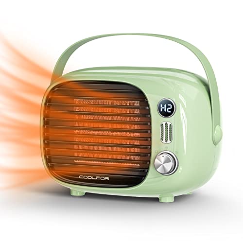 Compact Ceramic Space Heater with Tip-Over and Overheat Protection