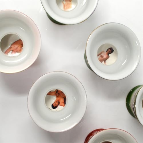 Set of 6 Ceramic & Glass Sake Cups - Japanese Tea & Drinkware Gift Set
