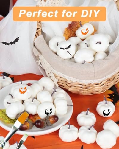 40-Piece Mini Artificial Foam Pumpkins for Fall and Halloween Decor
