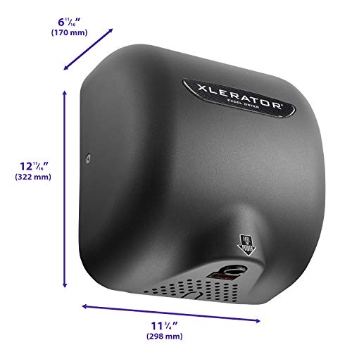 High-Speed Automatic Hand Dryer, 2-Pack, Surface-Mounted, Graphite