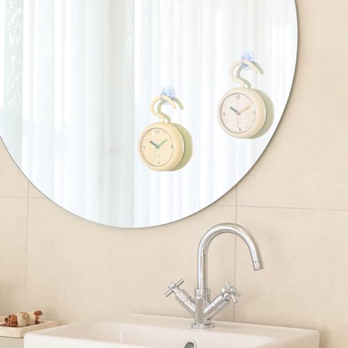 Silent Waterproof Bathroom Clock - Battery Operated Shower Clock