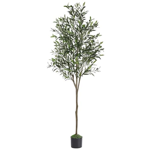 6ft Faux Olive Tree with Realistic Leaves & Fruits - Indoor Decoration